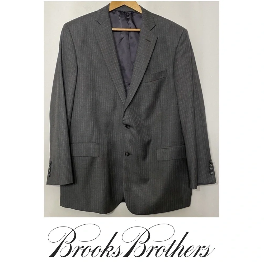 Brooks Brothers Blazer Suit Coat Mens 1818 Regent Vitale Barberis Wool Italy 44R